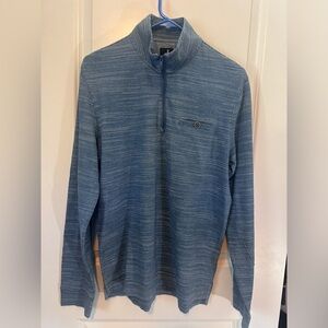 NWT johnnie-O Altman Indigo Striped 1/4 Zip Pullover Blue Men's Size Small